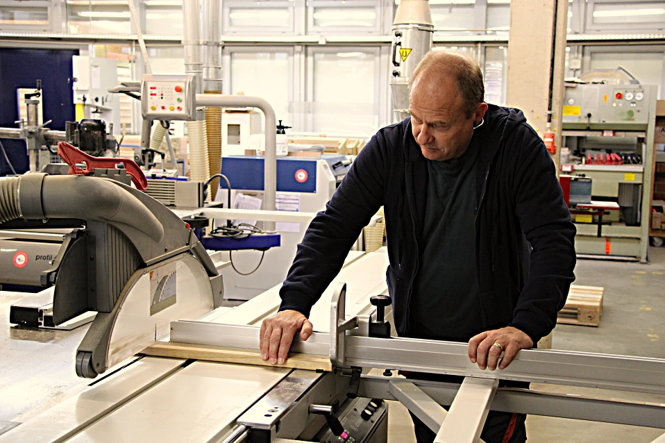 Landrat Radeck beim Schichtwechsel