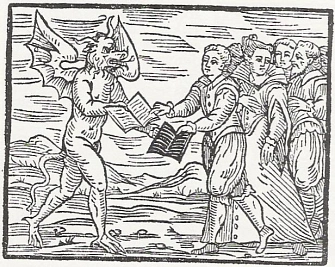 "Pakt mit dem Teufel" -  Compendium Maleficarum_Holzschnitt (1608)&nbsp;&copy;&nbsp;Landkreis Helmstedt