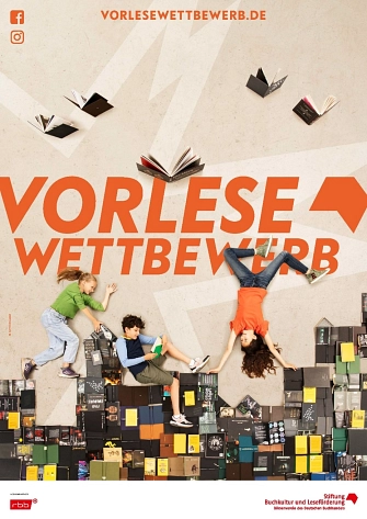 Plakat Vorlesewettbewerb 2026&nbsp;&copy;&nbsp;Stiftung Buchkultur und Leseförderung, Börsenverein des Deutschen Buchhandels