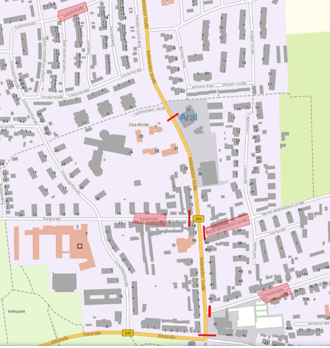 Straßensperrung Schöningen März 2026&nbsp;&copy;&nbsp;GeoBasis-DE/LGLN (2025), CC-BY 4.0 | © GeoBasis-DE/LGLN (2018), CC-BY 4.0