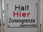 Warnschild Zonengrenze